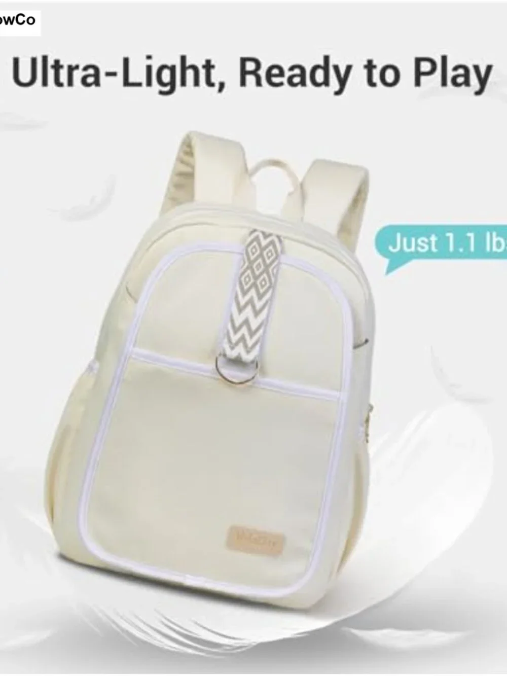 Quilted Tennis Racket Backpack Women Ultra-Light Sport Travel Gear
